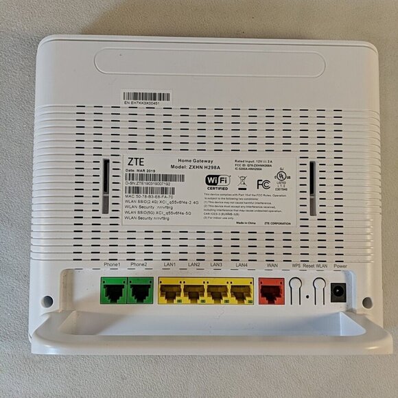 ZTE XPLORNET Hub 2.0 Home Gateway ZXHN H298A White TESTED READ WiFi Router LAN - Picture 4 of 13